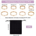 thumbnail image 3 of 16Pcs 8 Sizes Titanium Steel Ring Blanks Rose Gold Grooved Finger Ring Settings Ring Core Blank for Resin Round Empty Rings Blanks for Inlay Ring Jewelry Making, 3 of 6