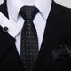 thumbnail image 1 of Conjunto de combinación de corbata y gemelos para hombre, estilo formal, de negocios, de noche, a la moda, 1 of 6
