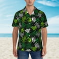 thumbnail image 4 of Balery Tropical Leaves1 Print Men's Hawaiian Shirts Short Sleeve Beach Shirt Relaxed Fit Vacation Button Down Shirts-Small, 4 of 9