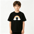 thumbnail image 2 of Cute Rainbow Clouds Boys Graphic Tees Pastel Kids T-Shirt 100% Cotton Short Sleeve Tops Ages 4-13Y, 2 of 5