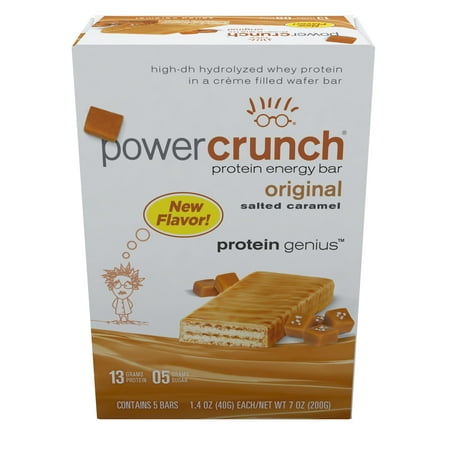 Power Crunch Protein Energy Bar, Salted Caramel, 13g Protein, 5 Ct