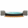 thumbnail image 2 of vidaXL Hot Tub Surround Gray Poly Rattan and Solid Wood Acacia, 2 of 6
