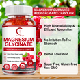 GPGP Magnesium Glycinate Gummies 400mg (2 PACK) Supplement with