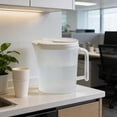 thumbnail image 6 of AuroraX Plastic Water Pitcher with Lid and A Handle 1/2 Gallon with Spout Drink Pitcher for Party Leakproof Airtight Lemonade Pitcher Plastic White, 6 of 6