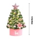 thumbnail image 3 of Mini árbol de Navidad con luces LED - árbol artificial flocado de 17,7" para escritorio, decoración de mesa - Incluidos adornos plateados, rojos, amarillos y rosas, 3 of 6
