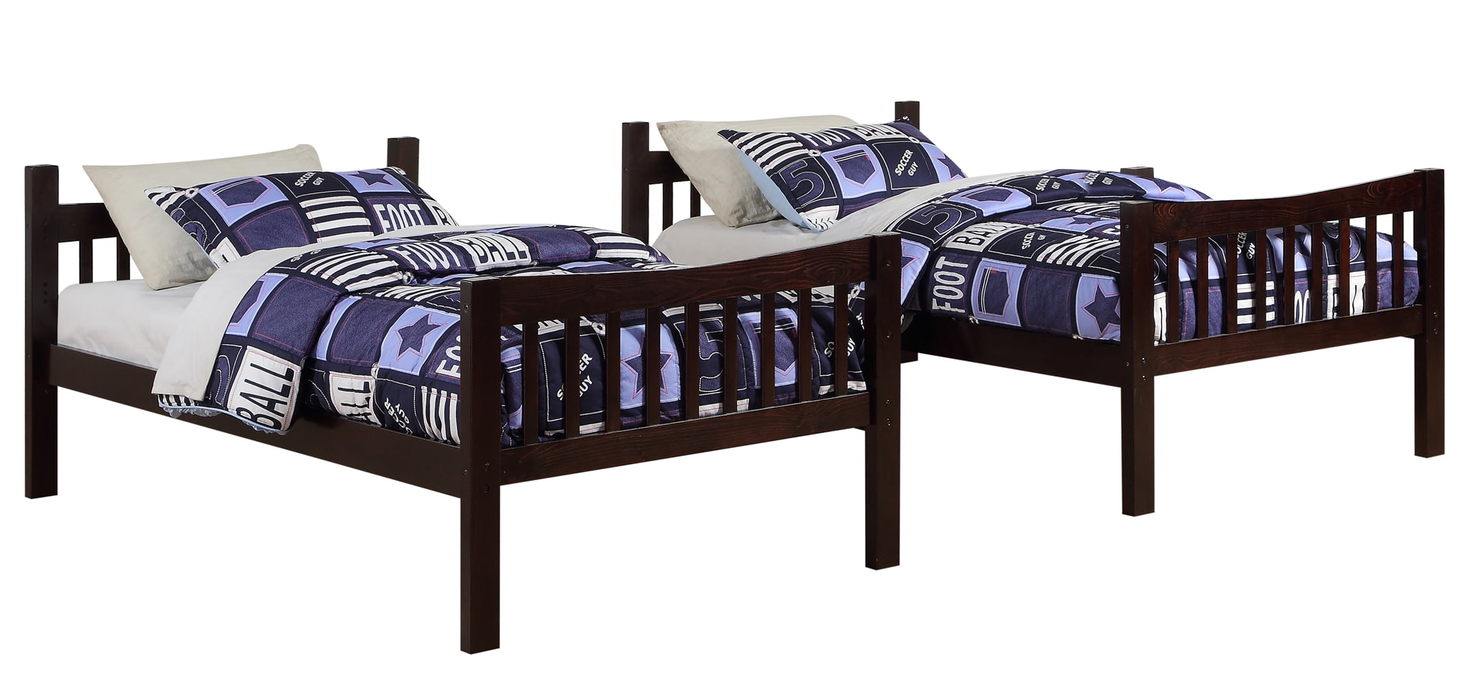 Angel Line Freemont Twin Over Convertible Wood Bunk Bed Angel Line Freemont Twin Over Convertible Wood Bunk Bed Espresso Com