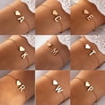 thumbnail image 2 of 1Pc Alloy Cable Chain Bracelets for Women Charm Bracelets with Letter & Heart Beads Letter M Link Bracelets for Women Valentine's Day Elegant Gifts DIY Personalized Jewelry 160mm, 2 of 2