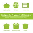 thumbnail image 2 of Senril Silicone Roasting Rack, Steamer Rack for Baking Canning Cooking Steaming, Silicone Pressure Cooker Roasting Accessories Compatible with 6-quart and 8-quart cookers (Oval, Green), 2 of 7