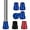 Blue, variant on SupreGear 3/4 inch Cane Tips, Steel-Reinforced, Non-Slip Mobility Aid, 4 pack, Blue