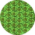 thumbnail image 1 of Ahgly Company Indoor Round Abstract Green Modern Area Rugs, 3' Round, 1 of 4