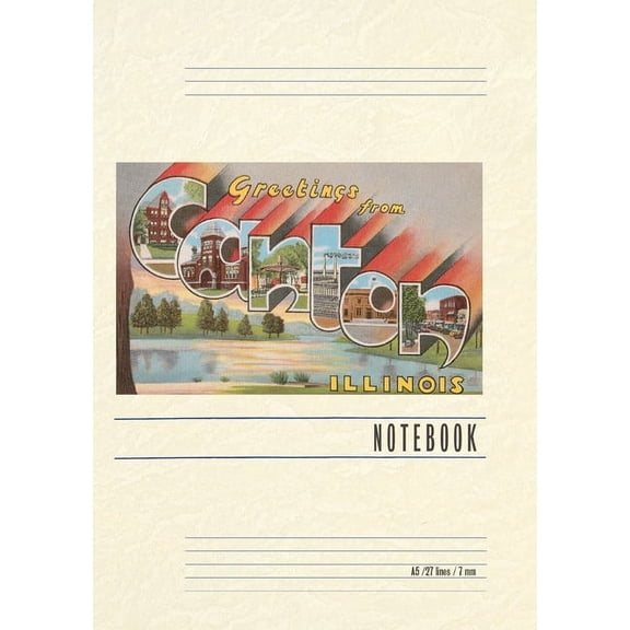 Vintage Lined Notebook Greetings from Canton, Illinois (Paperback)