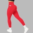 thumbnail image 2 of UngA High Waisted Leggings for Women Full Length Soft Tummy Control High Waisted Yoga Pants for Athletic Workout Women's Leggings Red,M, 2 of 5