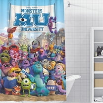 Monsters University-theme Bathroom Shower Curtain Home Decor,Bath Curtains Durable Waterproof Bath Curtain , Adluts Girls Boys Bathroom Decor House Gifts 48x71inch(120cmX180cm)