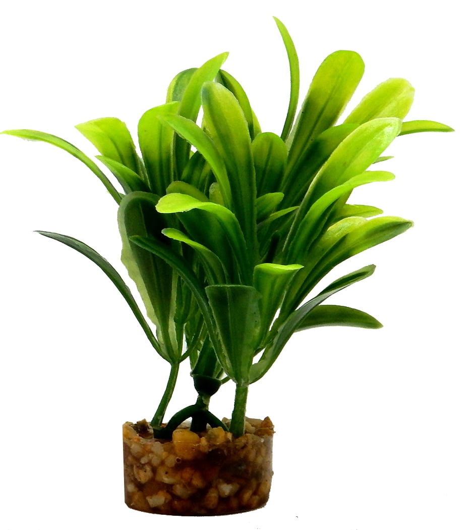 (6 pack) Aqua Culture Value Aquarium Plant Decoration - Green