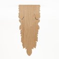 thumbnail image 4 of 7-1/2 in. x 3-1/8 in. x 1 in. Unfinished Medium Hand Carved North American Solid Alder Onlay Acanthus Applique, 4 of 5