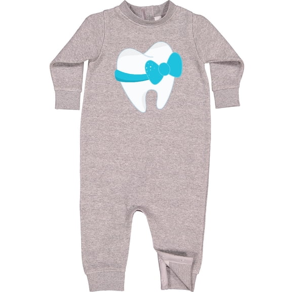 Inktastic Tooth with a Bow Baby Fleece Romper