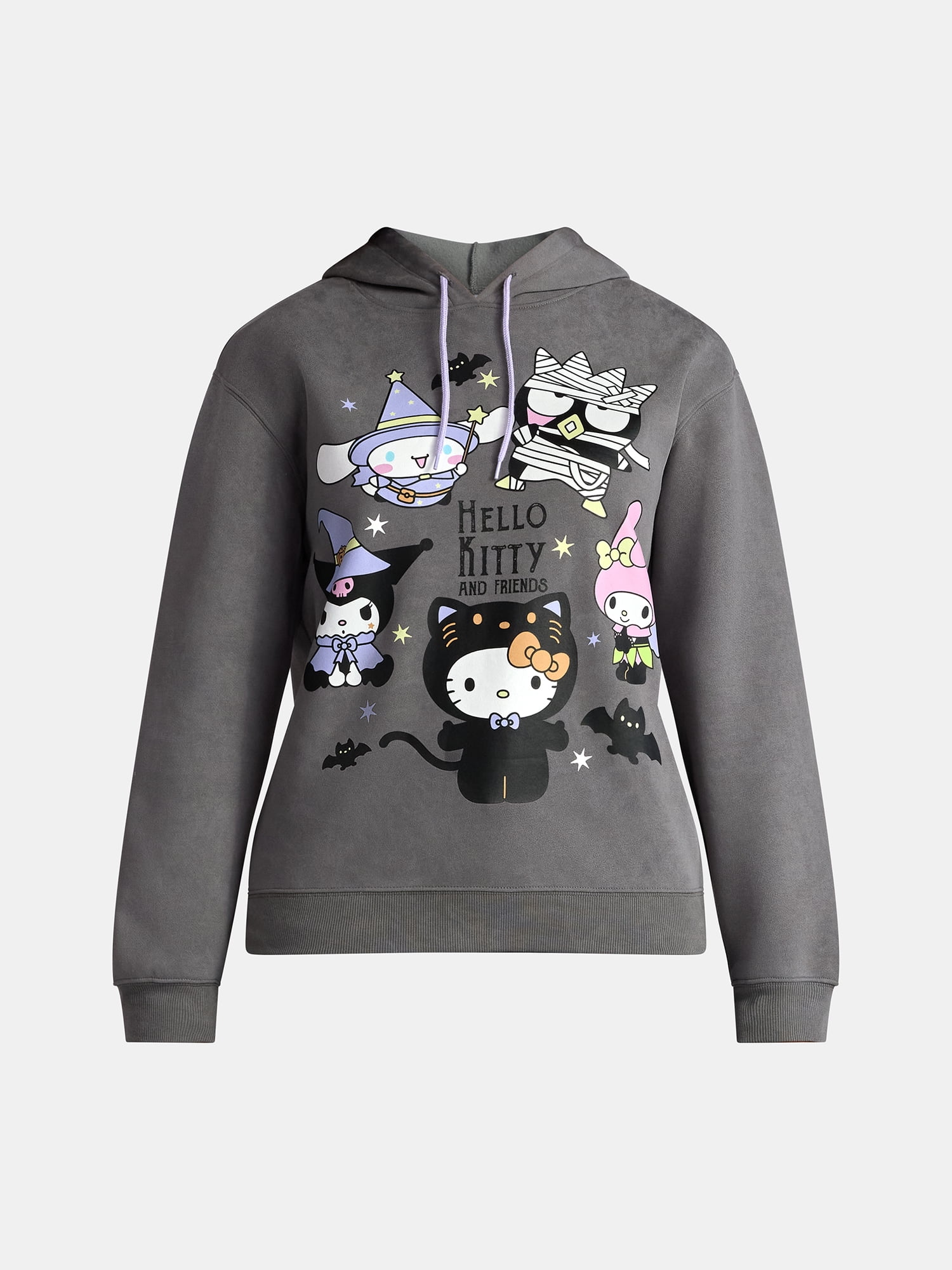 Hello Kitty and Friends Women's Halloween Graphic Pullover Hoodie Sweatshirt, Sizes XXS-XXL
