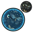thumbnail image 2 of Indoor 12' Voice-Activated Luminous Decoration Wall Clock With LED Night Light Butterflies Moon and Stars, 2 of 8