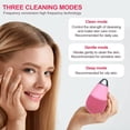thumbnail image 5 of Cepillo de limpieza facial Masajeador de silicona Vibrador ultrasónico, Impermeable, Recargable y Exfoliante eléctrico sónico para antienvejecimiento (Rosa), 5 of 5