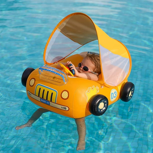 Toyoso Toddler Pool Float Inflatable Car Baby Swim Float with