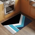 thumbnail image 2 of Blue Black Geometric Entryway Rug 2'x3'&nbsp; Non Slip Front Door Mats, Modern Abstract Lines Color Blocks Entrance Rugs Indoor Outdoor Carpet, Washable Floor Mats Small Area Rug for Bedroom Kitchen, 2 of 8