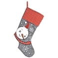 thumbnail image 1 of Bas de Toile de Jute de Noël - Bonhomme de Neige Gris, 1 of 1