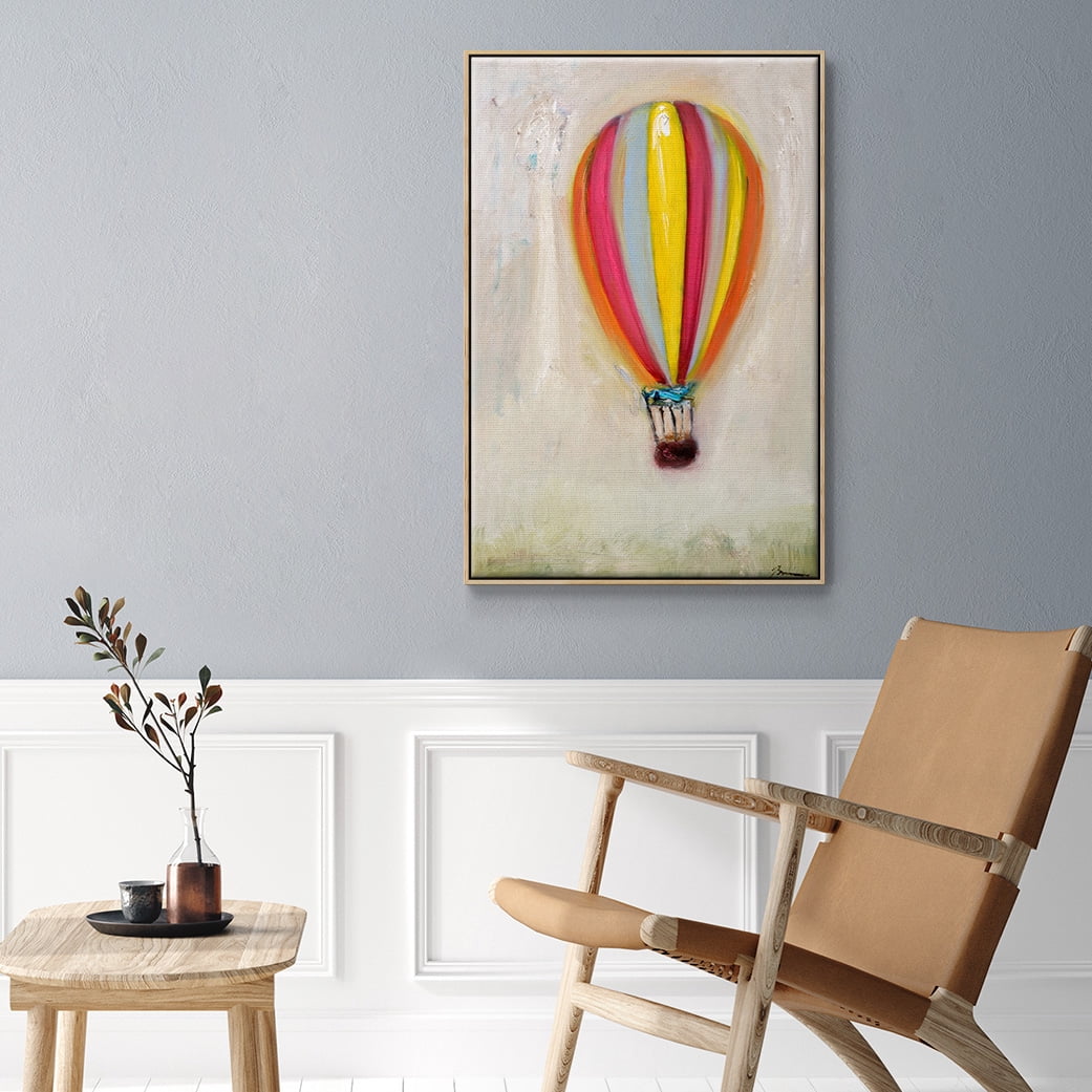Lucky Hot Air Balloon Framed Premium Gallery Wrapped Canvas - Ready to Hang