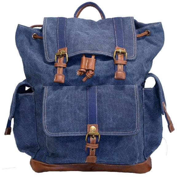 Cargo It Mens Navy Blue Laptop Heavy Duty Backpack