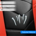 thumbnail image 5 of FANOTEK Crosstrek Black Red, PU Leather, Breathable, Front Rear Seat Covers, 5 Pieces, 5 of 14