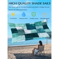thumbnail image 3 of Turquoise Patchwork Sun Shade Sail 14' x 18', Modern Abstract Green Patchwork Rectangle Outdoor Sunshade Canopy, Waterproof UV Block Patio Covers for Garden Yard Beach, 3 of 9