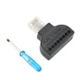 thumbnail image 2 of Conector de terminal, 2 piezas, conector macho RJ45, conector macho R, adaptador de terminal de tornillo AV, diseño de clase mundial, 2 of 9