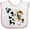 White and Pink, variant on Inktastic I'm One-cowboy Riding Horse Birthday Boys Baby Bib