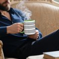 thumbnail image 2 of CHENMEI "Creative White Ceramic Coffee Mug with Black Pattern and Available In Seven Colors for Stylish Sipping Experience", 2 of 6