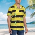 thumbnail image 5 of Bixox Men's Hawaiian Shirts Men's Lemon Print Short-Sleeve Shirt-X-Large, 5 of 8