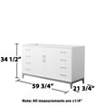 thumbnail image 4 of Wyndham Collection Wch818160s-Cxsxx-Mxx Amici 60" Single Free Standing Vanity Cabinet Only, 4 of 7