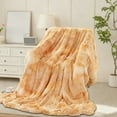 thumbnail image 7 of Ultra Soft Tie-Dye Plush Throw Blanket, Fuzzy Fur Throws, Cozy Fluffy Blankets for Sofa, Couch, Living Room Decor, Warm Gift for Women 51X63 Inches （Yellow）, 7 of 7