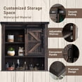 thumbnail image 7 of OKD Wall Storage Cabinet with Barn Door & 3 Shelves Farmhouse Wooden Bathroom Wall Mounted Medicine Cabinet Organizer Spacesaver for Kitchen Laundry Room Hotels Home, Light Rustic Oak, 7 of 7