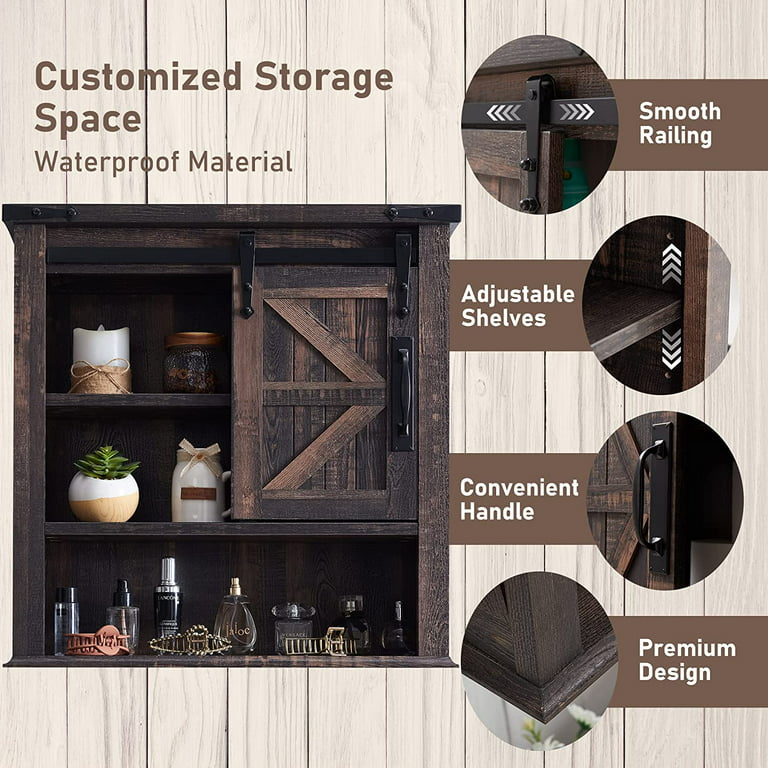 OKD Wall Mount Bathroom Cabinet Storage Organizer Medicine Cabinet