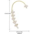 thumbnail image 2 of HAHDAXIA Rhinestone Ear Cuff Earrings for Women No Piercing Leaf Ear Clip Crystal Leaf Ear Wrap Earrings Leaf Cuff Earrings Hypoallergenic Leaf Ear Climber Earrings, 2 of 6
