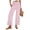 Pink White Stripe, variant on ANRABESS Women Striped Gingham Wide Leg Palazzo Pants Casual Lounge Cropped PJ Bottoms Comfy Cute Plaid Pants with Pockets Black White Stripe Large