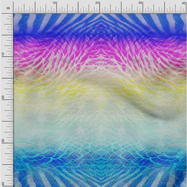 Soimoi Poly Georgette Fabric Tribal Panel Printed Fabric 1 Yard 52 Inch Wide