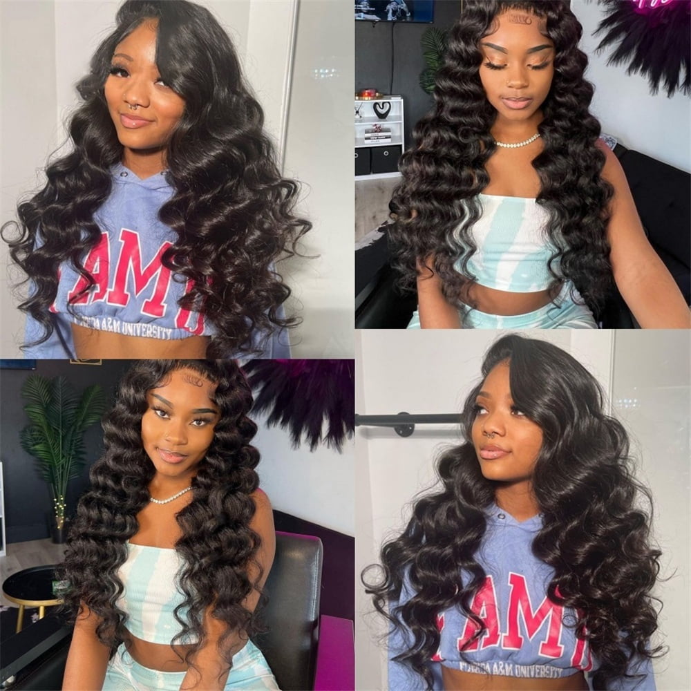 Human Hair Bundles Loose Wave Weave Bundles Natural Color 1/3/4 Bundles Brazilian Remy Hair Extension for Women