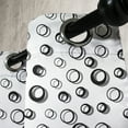 thumbnail image 3 of Ambesonne Geometric Grommet Curtain, Minimalist Rounds, 50" x 72", Black White, 3 of 6