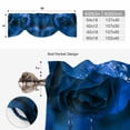 thumbnail image 6 of Blue Rose Tie Up Valance Curtains for Windows, Kitchen Curtains Window Treatments, Elegance Fantasy Flowers Romantic Short Window Shades Valances for Bedroom Bathroom Cafe 42"x12", 6 of 8