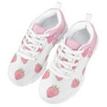 thumbnail image 3 of Pzuqiu Cream Strawberry Kids Running Shoes Little Girls Size 11 Lace Up Athletic Sneakers Breathable Mesh Sport Shoes Comfy Walking Shoes, 3 of 5