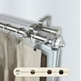 thumbnail image 2 of Milcah 13/16" Double Bay Window curtain rod Adjustable 20"-36", 38"-72" - Satin Nickel,(ABay-92-5D), 2 of 4