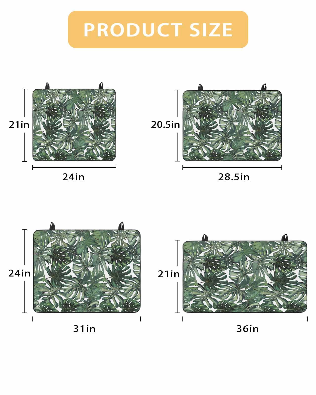 nqOlkjepod Large Induction Cooktop Protector Mat 24"x21", Green Palm Leaves Stove Top Covers for Electric Stove, Summer Tropical Leaf Vintage Stove Burner Cover Mats, Glass Top Stove Cover