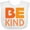 AA-White, variant on Be Kind Logo in Orange Boys or Girls Baby Bib