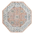 thumbnail image 3 of Unique Loom Nyla Collection Area Rug - Princess (4' Octagon Salmon Pink/Dark Gray), 3 of 7
