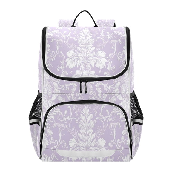 YAZAOO School Backpack Travel Bag Bookbags Bookbags Whimsical Floral Damask Pattern